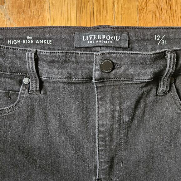 Liverpool Los Angeles High Rise Ankle Skinny Jeans Black Wash Super Stretch | 12 - Picture 3 of 12